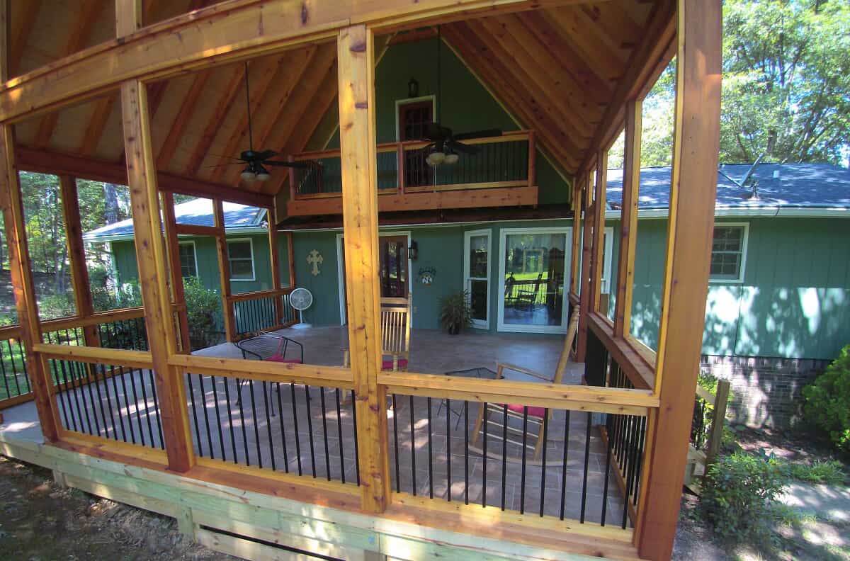 Cedar A Framed custom Porch